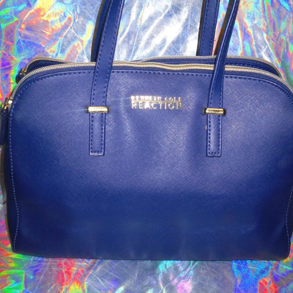 GORGEOUS BLUE KENNETH COLE REACTION SATCHEL - Picture 1 of 8